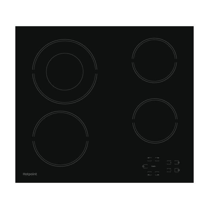 HOTPOINT HR612CH 4 Zone Crystal Finish CeramicTouch Control Hob in Black | Atlantic Electrics