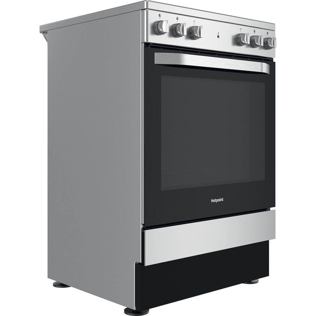 Hotpoint HS67V5KHX Electric Freestanding Cooker: 60Cm - Inox | Atlantic Electrics