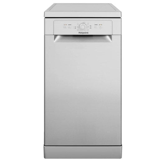 Hotpoint HSFE1B19S Aquarius Slimline 10 Place Freestanding Dishwasher - Silver | Atlantic Electrics