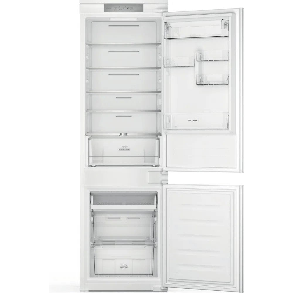 Hotpoint HTC18 T311 UK 250 Litre Integrated 70/30 Split Fridge Freezer, Frost Free - 54cm Wide | Atlantic Electrics - 39478017196255 