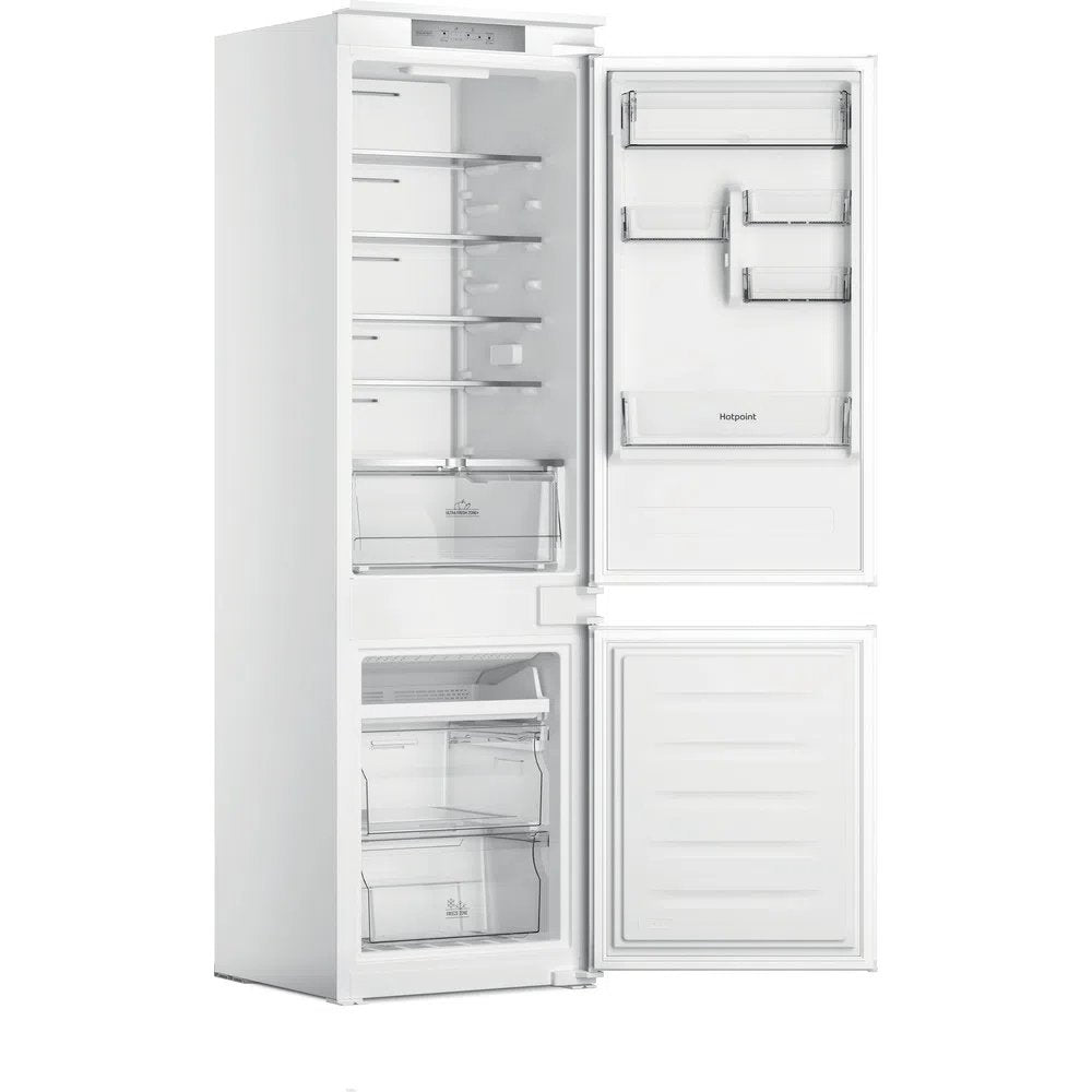 Hotpoint HTC18 T311 UK 250 Litre Integrated 70/30 Split Fridge Freezer, Frost Free - 54cm Wide | Atlantic Electrics - 39478017229023 