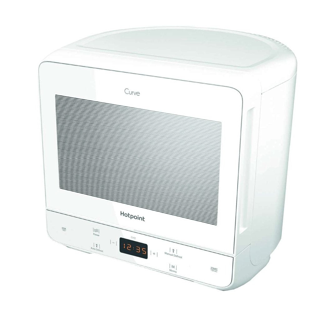 Hotpoint MWH1331FW 13 Litre Curve Microwave, 32.9cm Wide - White | Atlantic Electrics - 39478017097951 