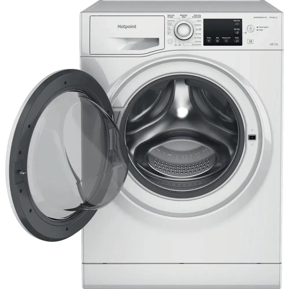 Hotpoint NDB11724WUK 11+7Kg Washer Dryer with 1600 Rpm, 59.5cm Wide - White | Atlantic Electrics - 39478023291103 