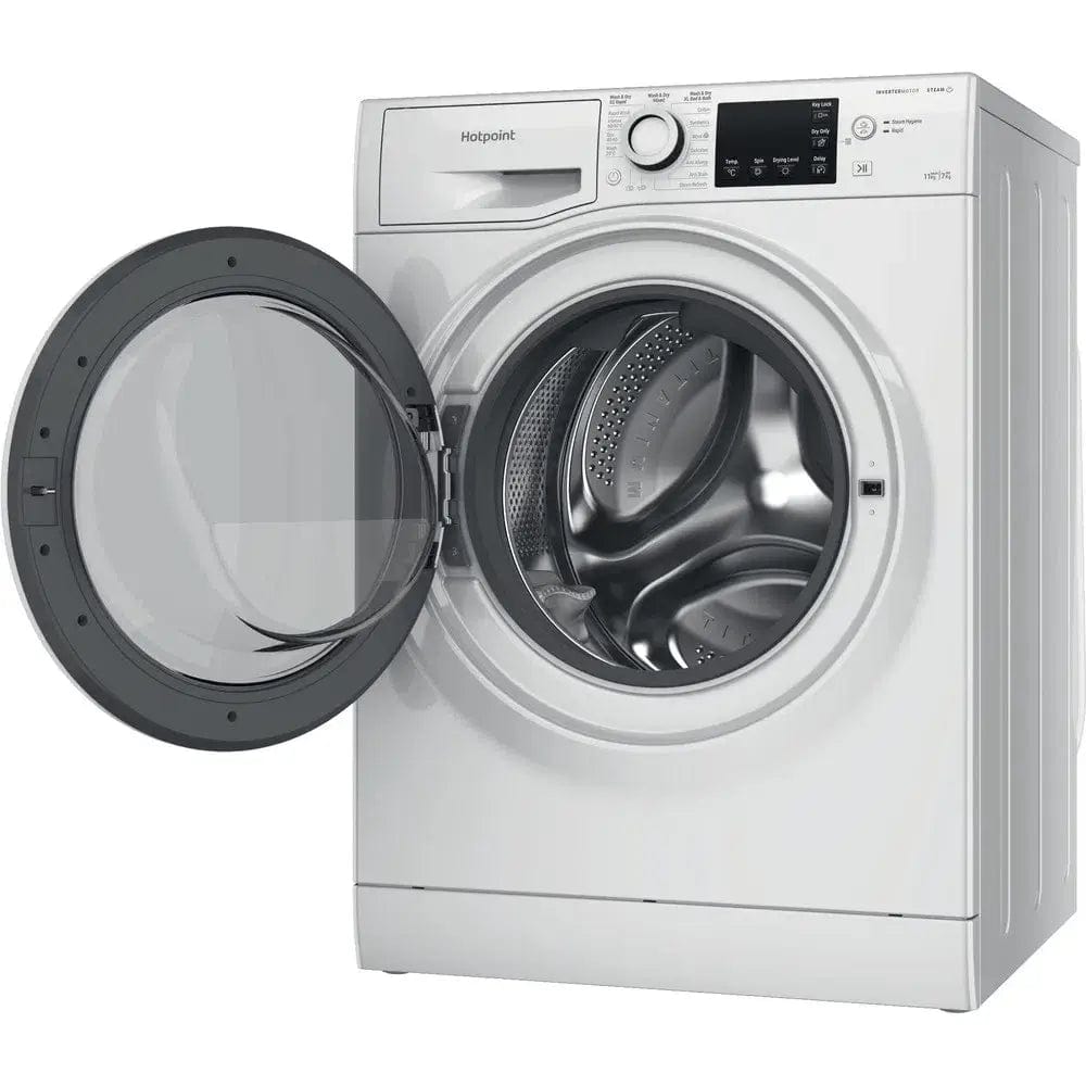 Hotpoint NDB11724WUK 11+7Kg Washer Dryer with 1600 Rpm, 59.5cm Wide - White | Atlantic Electrics - 39478023225567 