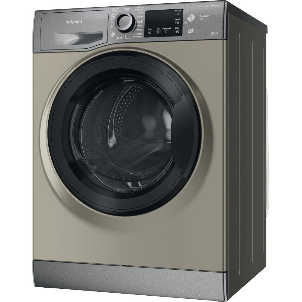 Hotpoint NDB8635GK 8kg/6kg Washer Dryer with 1400 rpm, 59.5cm Wide - Graphite | Atlantic Electrics