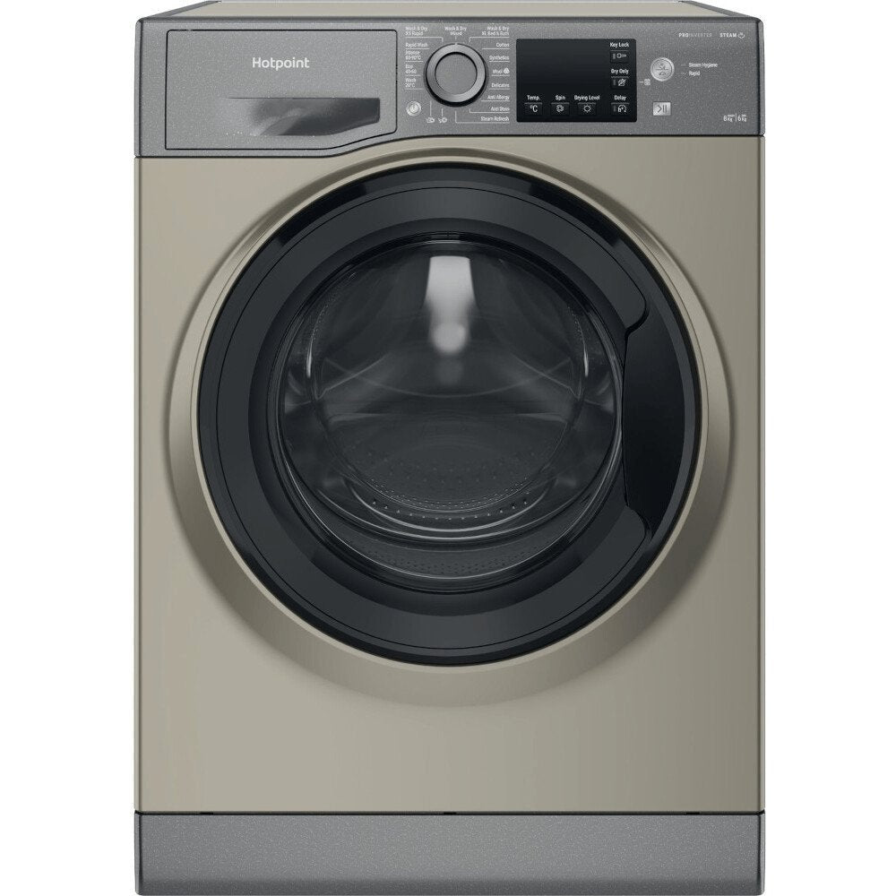 Hotpoint NDB8635GK 8kg/6kg Washer Dryer with 1400 rpm, 59.5cm Wide - Graphite | Atlantic Electrics