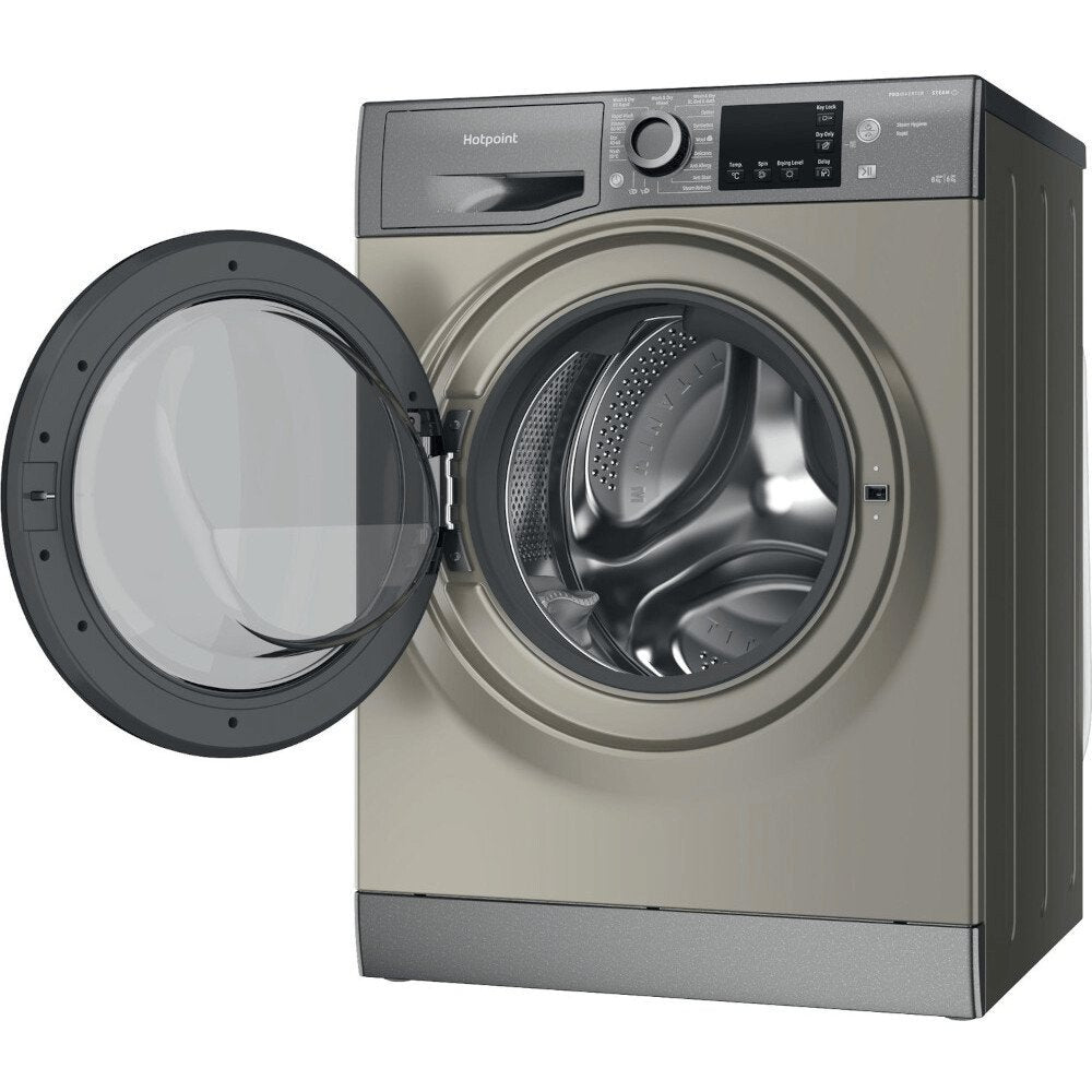 Hotpoint NDB8635GK 8kg/6kg Washer Dryer with 1400 rpm, 59.5cm Wide - Graphite | Atlantic Electrics