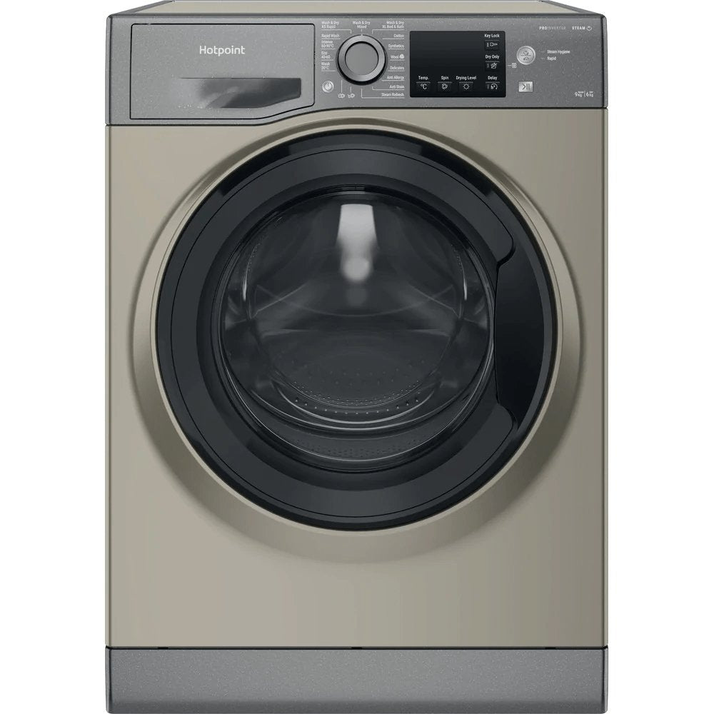 Hotpoint NDB9635GKUK 9+6Kg Washer Dryer, with 1400 rpm, 59.5cm Wide - Graphite | Atlantic Electrics - 39478023061727 