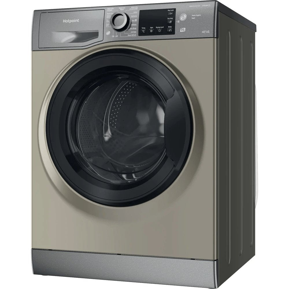 Hotpoint NDB9635GKUK 9+6Kg Washer Dryer, with 1400 rpm, 59.5cm Wide - Graphite | Atlantic Electrics - 39478023192799 