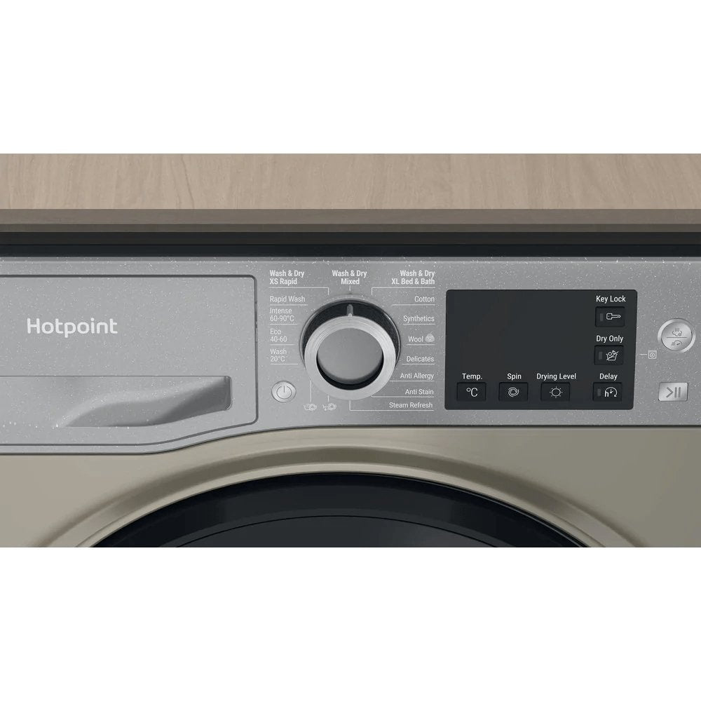 Hotpoint NDB9635GKUK 9+6Kg Washer Dryer, with 1400 rpm, 59.5cm Wide - Graphite | Atlantic Electrics - 39478023323871 