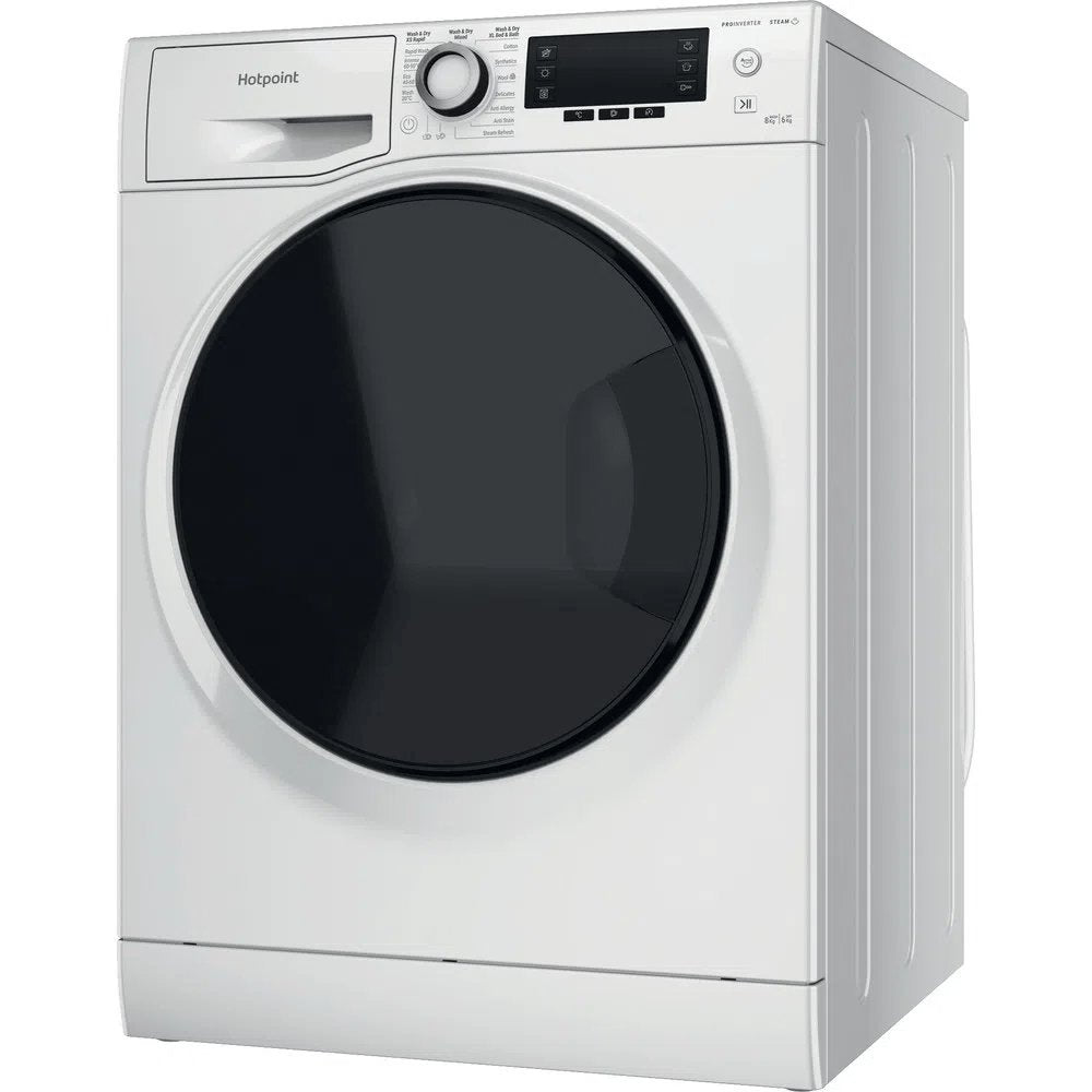 Hotpoint NDD8636DAUK 8kg/6kg Washer Dryer with 1400 rpm, ActiveCare, 59.5cm Wide - White | Atlantic Electrics - 39478023454943 