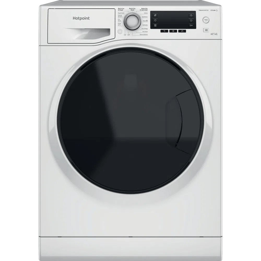 Hotpoint NDD8636DAUK 8kg/6kg Washer Dryer with 1400 rpm, ActiveCare, 59.5cm Wide - White | Atlantic Electrics - 39478023422175 