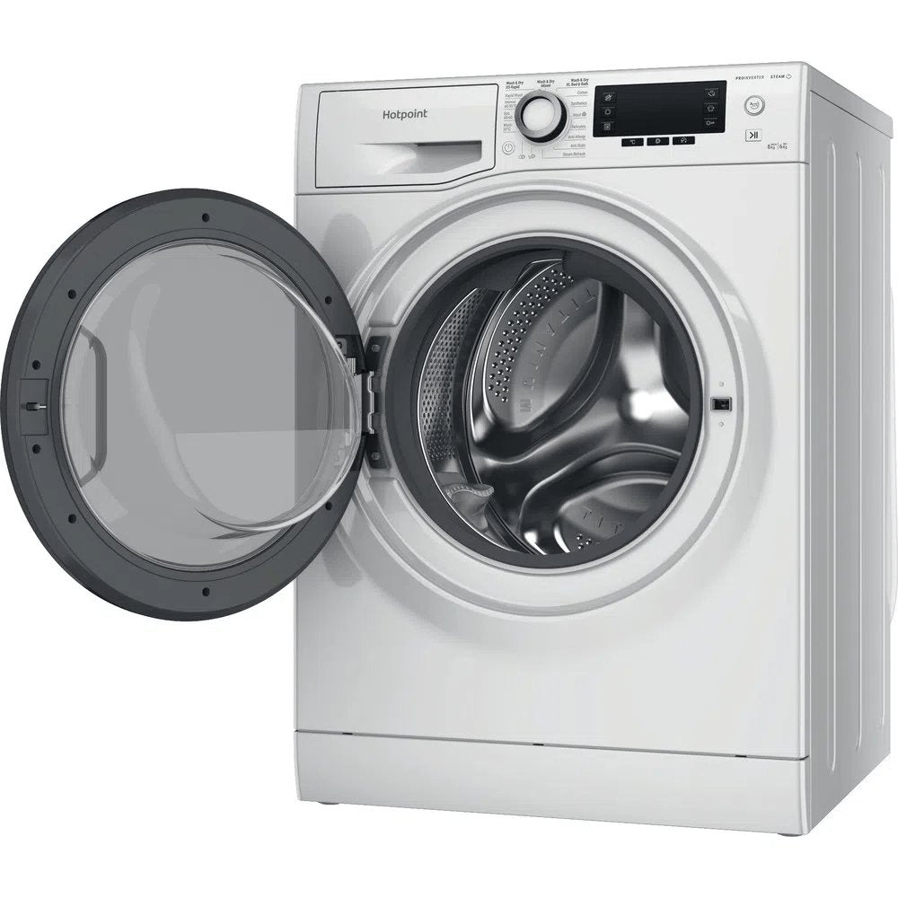 Hotpoint NDD8636DAUK 8kg/6kg Washer Dryer with 1400 rpm, ActiveCare, 59.5cm Wide - White | Atlantic Electrics - 39478023487711 