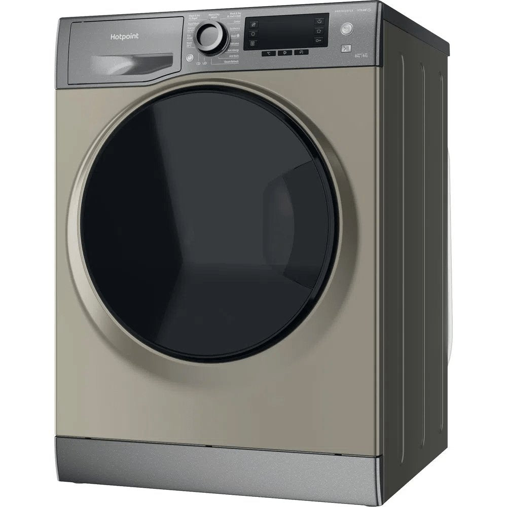 Hotpoint NDD8636GDAUK 8+6Kg Washer Dryer with 1400 rpm, ActiveCare, 59.5cm Wide - Graphite | Atlantic Electrics - 39478025421023 