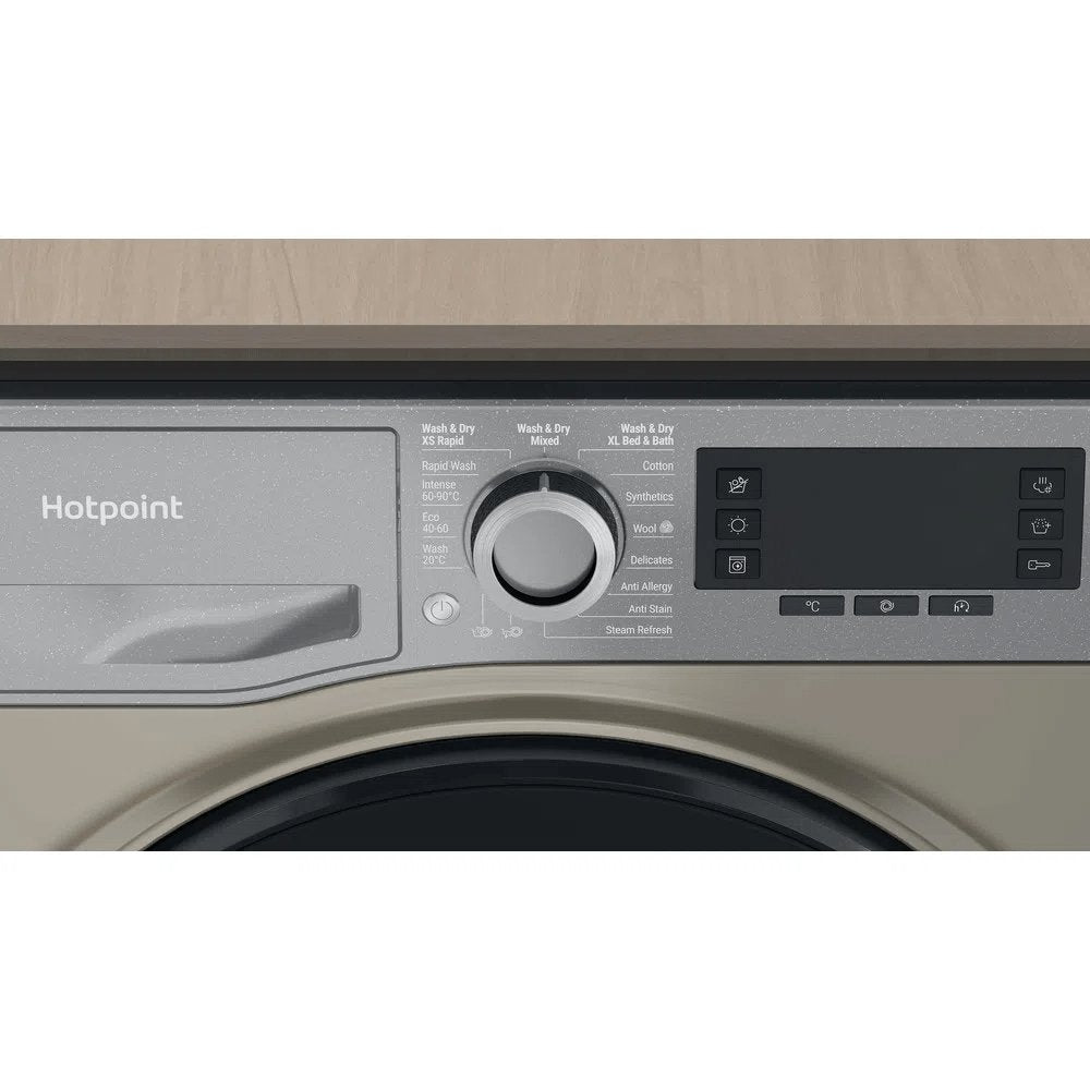 Hotpoint NDD8636GDAUK 8+6Kg Washer Dryer with 1400 rpm, ActiveCare, 59.5cm Wide - Graphite | Atlantic Electrics - 39478025617631 