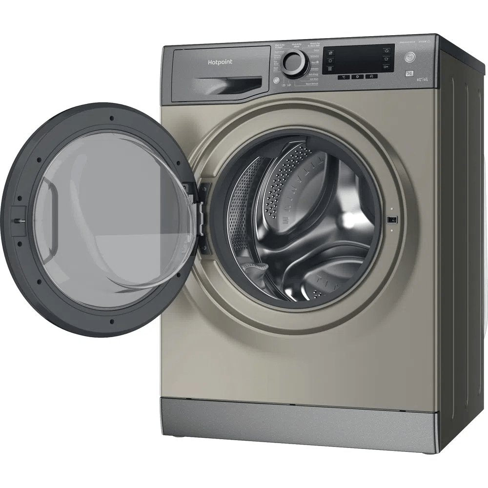 Hotpoint NDD8636GDAUK 8+6Kg Washer Dryer with 1400 rpm, ActiveCare, 59.5cm Wide - Graphite | Atlantic Electrics - 39478025486559 