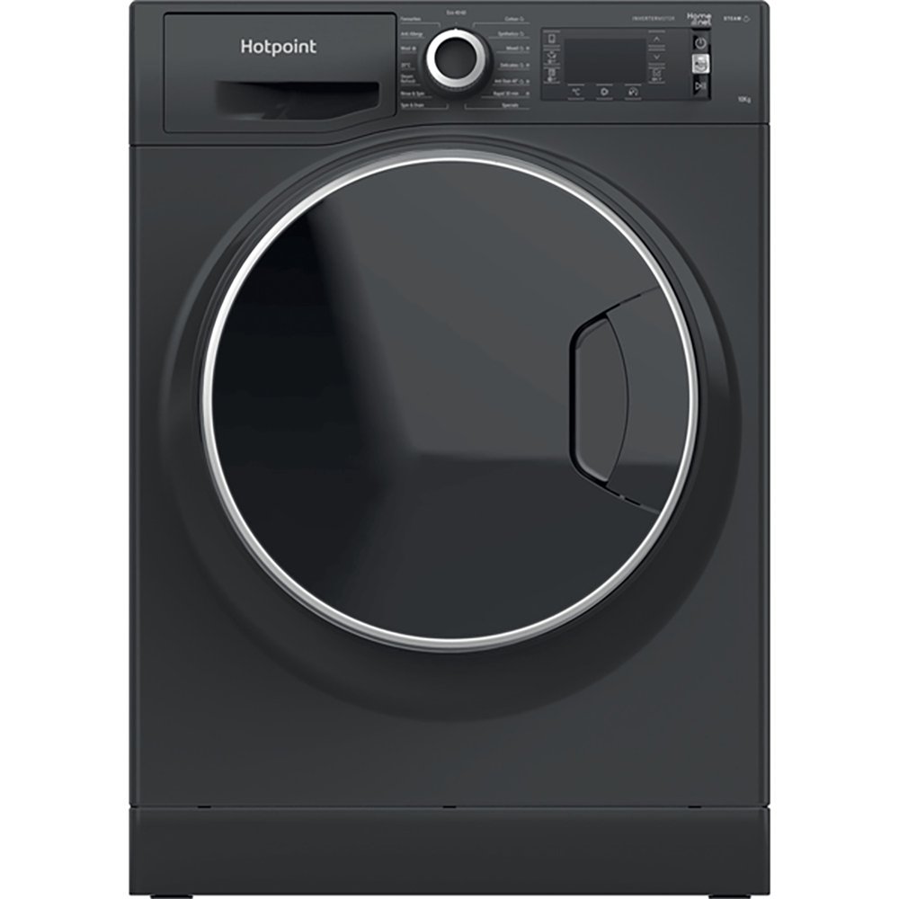 Hotpoint NLLCD1065DGDAWUKN 10kg Washing Machine, 1600 rpm, 59.5cm Wide - Black | Atlantic Electrics - 39478025257183 