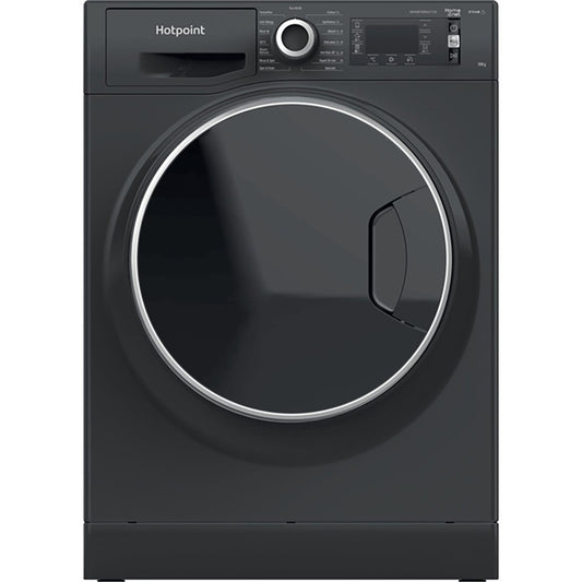 Hotpoint NLLCD1065DGDAWUKN 10kg Washing Machine, 1600 rpm, 59.5cm Wide - Black | Atlantic Electrics