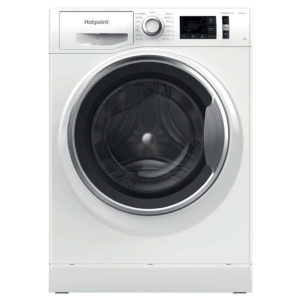 Hotpoint NM11946WCAUKN 9kg Washing Machine, 59.5cm Wide - White | Atlantic Electrics - 39478027354335 