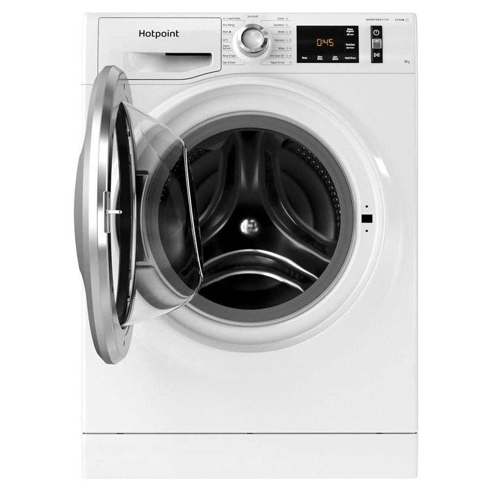 Hotpoint NM11946WCAUKN 9kg Washing Machine, 59.5cm Wide - White | Atlantic Electrics - 39478027387103 