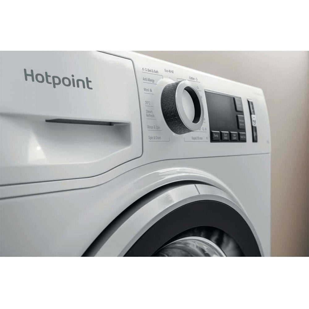 Hotpoint NM11946WCAUKN 9kg Washing Machine, 59.5cm Wide - White | Atlantic Electrics - 39478027452639 