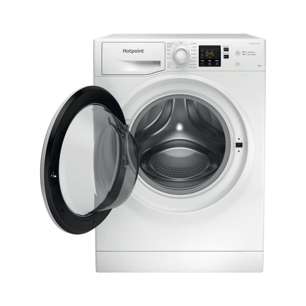 Hotpoint NSWF845CWUKN 8kg 1400rpm Freestanding Washing Machine - White | Atlantic Electrics - 39478029779167 