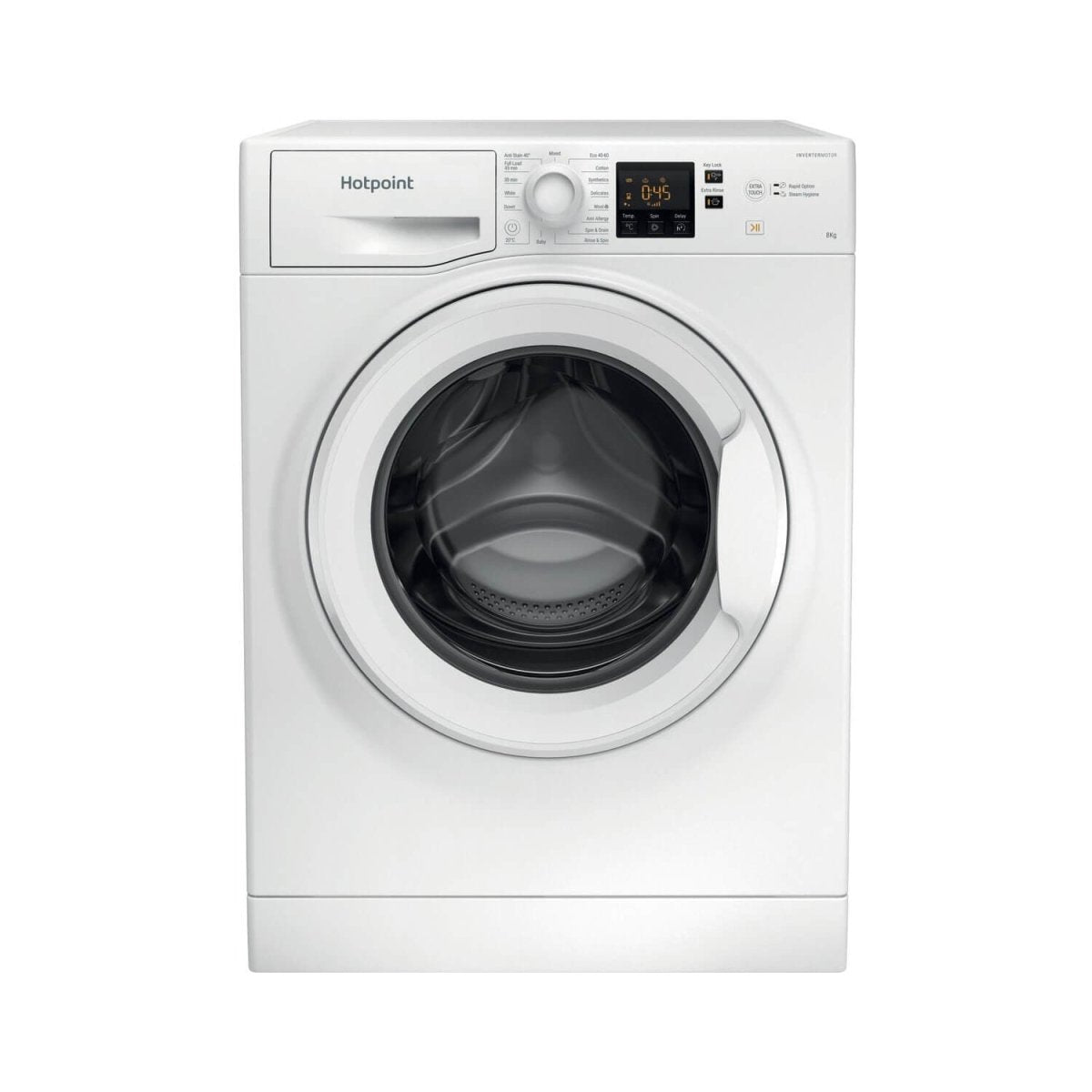 Hotpoint NSWF845CWUKN 8kg 1400rpm Freestanding Washing Machine - White | Atlantic Electrics