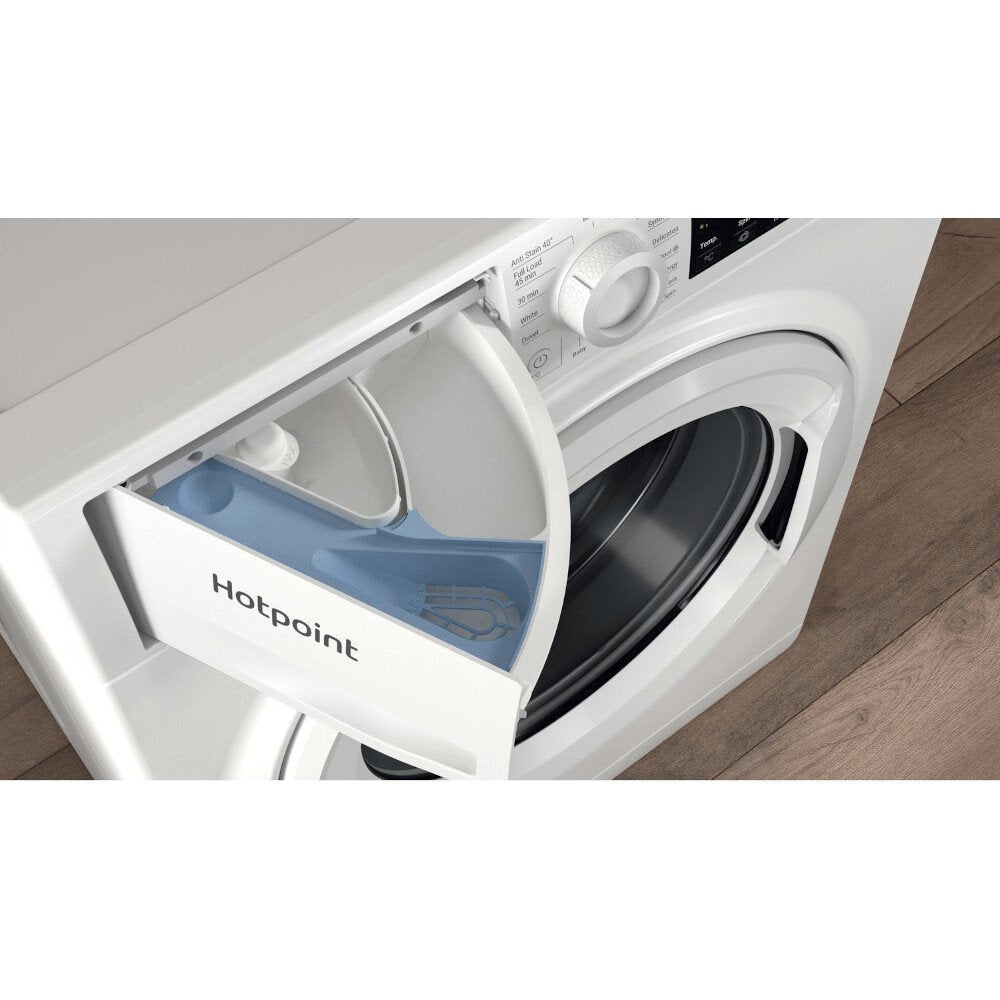 Hotpoint NSWF945CWUKN 9Kg Washing Machine, 1400 rpm, 59.5cm Wide - White | Atlantic Electrics