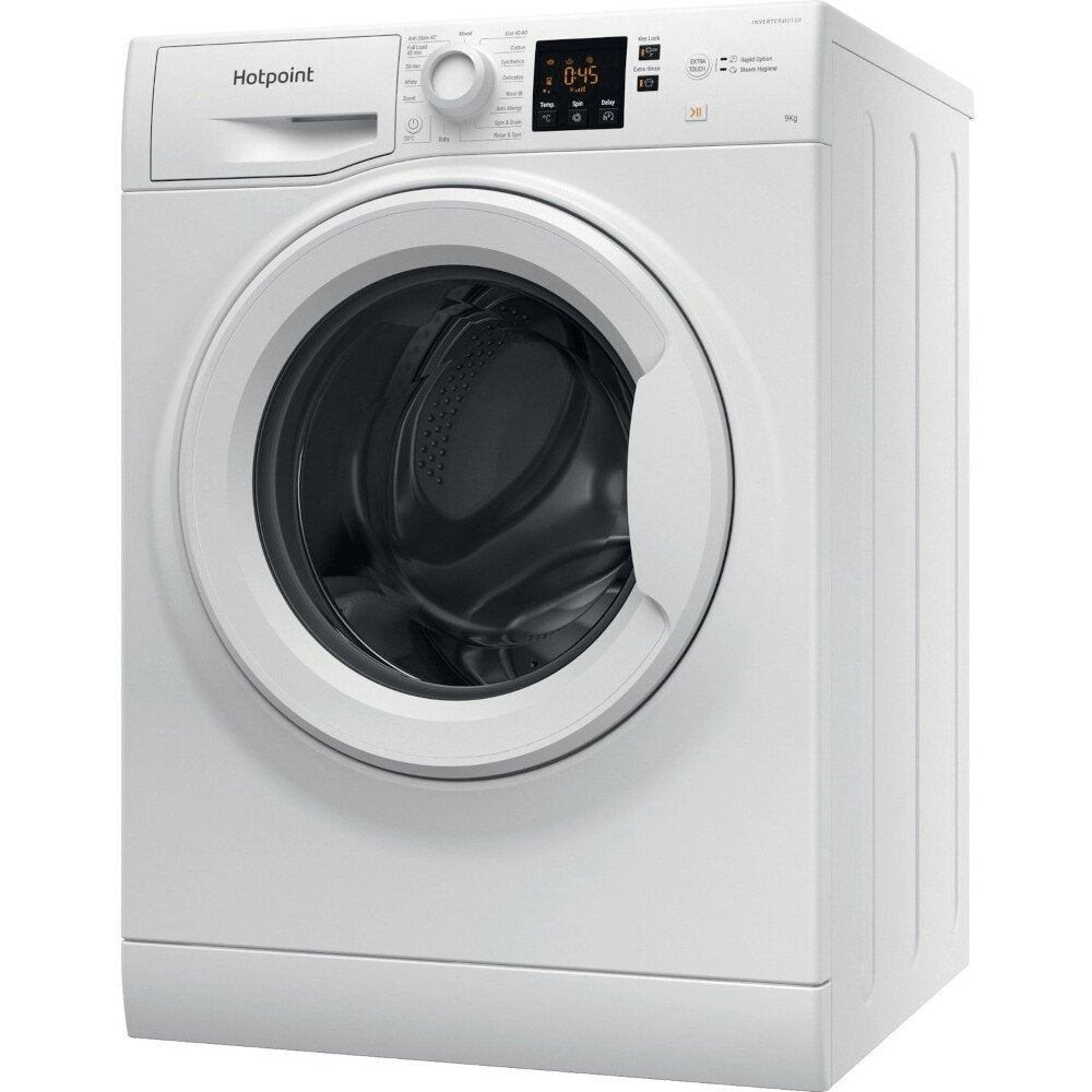 Hotpoint NSWF945CWUKN 9Kg Washing Machine, 1400 rpm, 59.5cm Wide - White | Atlantic Electrics