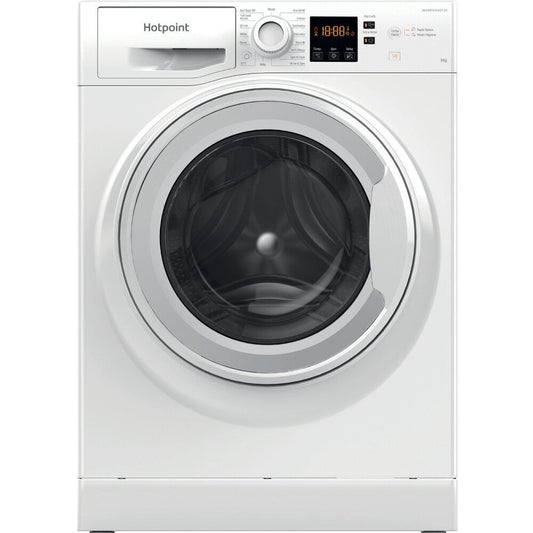 Hotpoint NSWF945CWUKN 9Kg Washing Machine, 1400 rpm, 59.5cm Wide - White | Atlantic Electrics