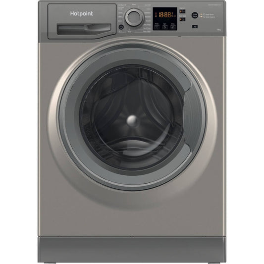 Hotpoint NSWM864CGGUKN 8kg 1600rpm Freestanding Washing Machine With SteamHygiene - Graphite | Atlantic Electrics