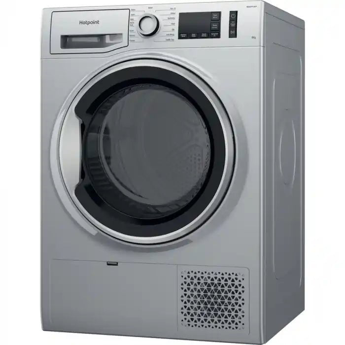 Hotpoint NTM1182SSK Freestanding 8kg Heat Pump Tumble Dryer - Silver | Atlantic Electrics - 40452176969951 