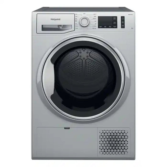 Hotpoint NTM1182SSK Freestanding 8kg Heat Pump Tumble Dryer - Silver | Atlantic Electrics