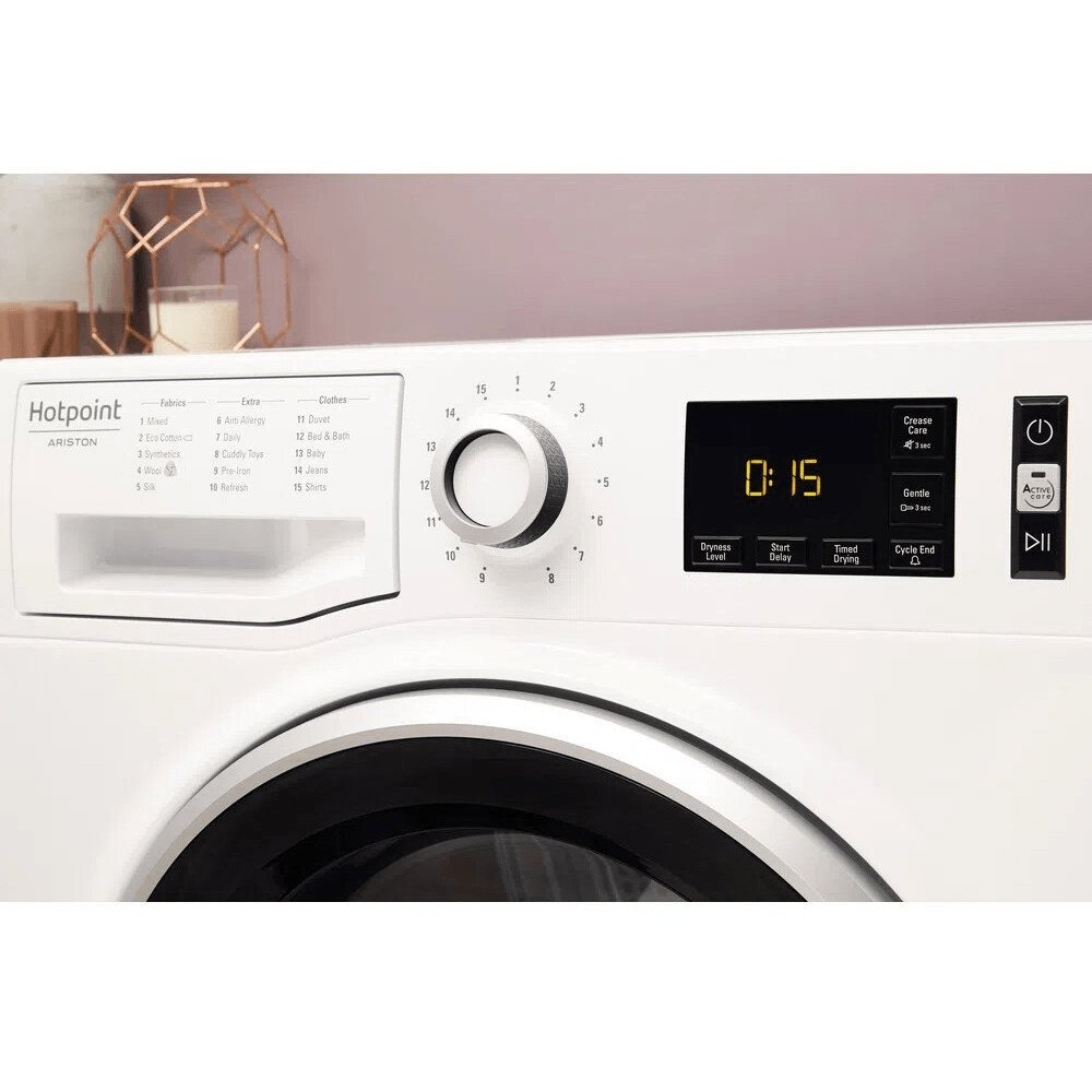 Hotpoint NTSM1192SKUK 9kg Heat Pump Tumble Dryer White | Atlantic Electrics - 39478033809631 