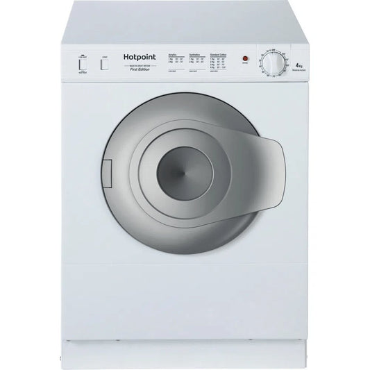 Hotpoint NV4D01P 4kg Freestanding Front Vented Tumble Dryer, 58 Litre, 49cm Wide - White | Atlantic Electrics