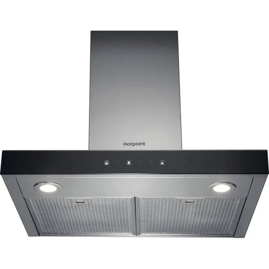 Hotpoint PHBS68FLTIX1 Wall Mounted Cooker Hood, 59.8cm Wide - Inox | Atlantic Electrics