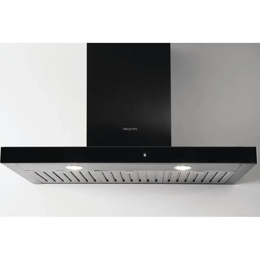 Hotpoint PHBS98CLTDK1 Wall Mounted Cooker Hood, 89.8cm Wide - Black | Atlantic Electrics