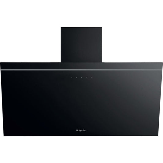 Hotpoint PHVP82FLTK 79.8cm Wide Chimney Cooker Hood - Black | Atlantic Electrics