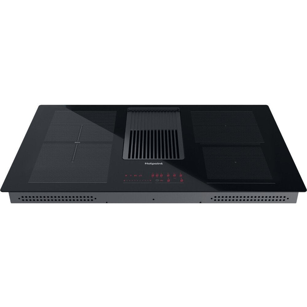 Hotpoint PVH92BK 83cm induction Glass Ceramic Venting Hob - Black | Atlantic Electrics