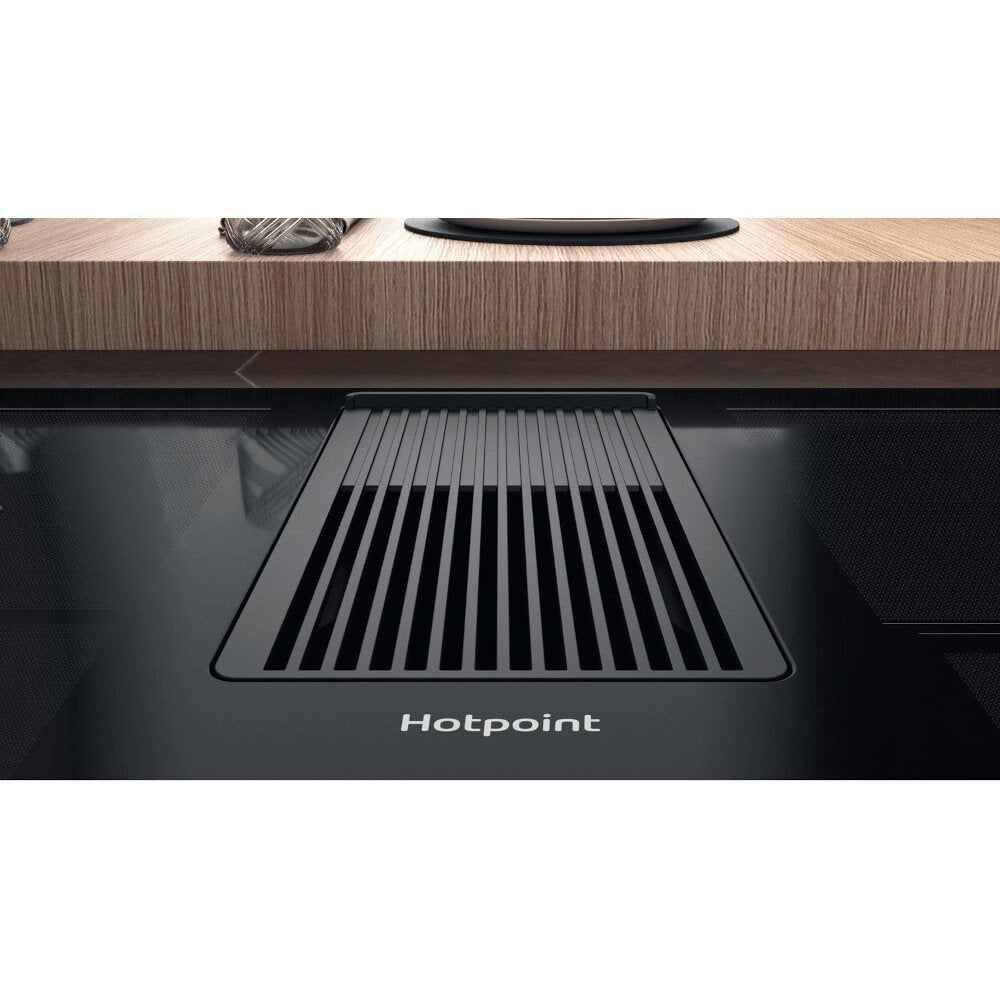 Hotpoint PVH92BK 83cm induction Glass Ceramic Venting Hob - Black | Atlantic Electrics