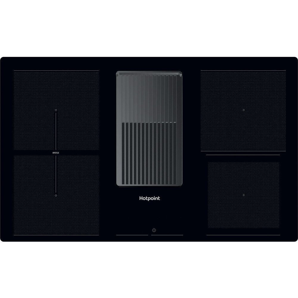 Hotpoint PVH92BK 83cm induction Glass Ceramic Venting Hob - Black | Atlantic Electrics