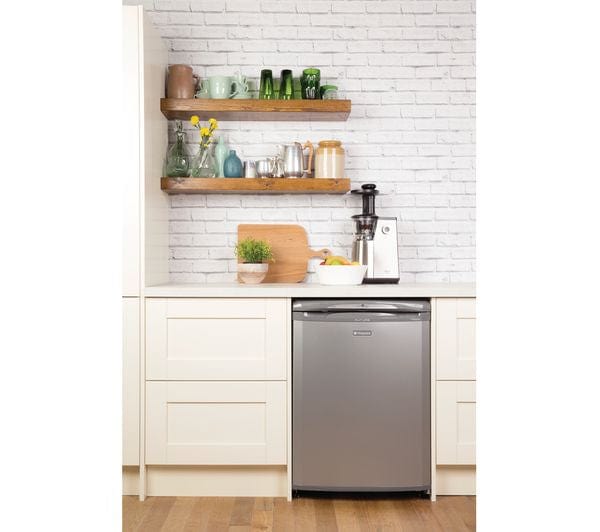 Hotpoint RLA36G 60cm Wide Freestanding Under Counter Larder Fridge - Graphite | Atlantic Electrics