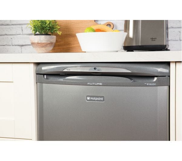 Hotpoint RLA36G 60cm Wide Freestanding Under Counter Larder Fridge - Graphite | Atlantic Electrics - 39478046982367 