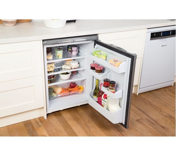 Hotpoint RLA36G 60cm Wide Freestanding Under Counter Larder Fridge - Graphite | Atlantic Electrics - 39478047080671 