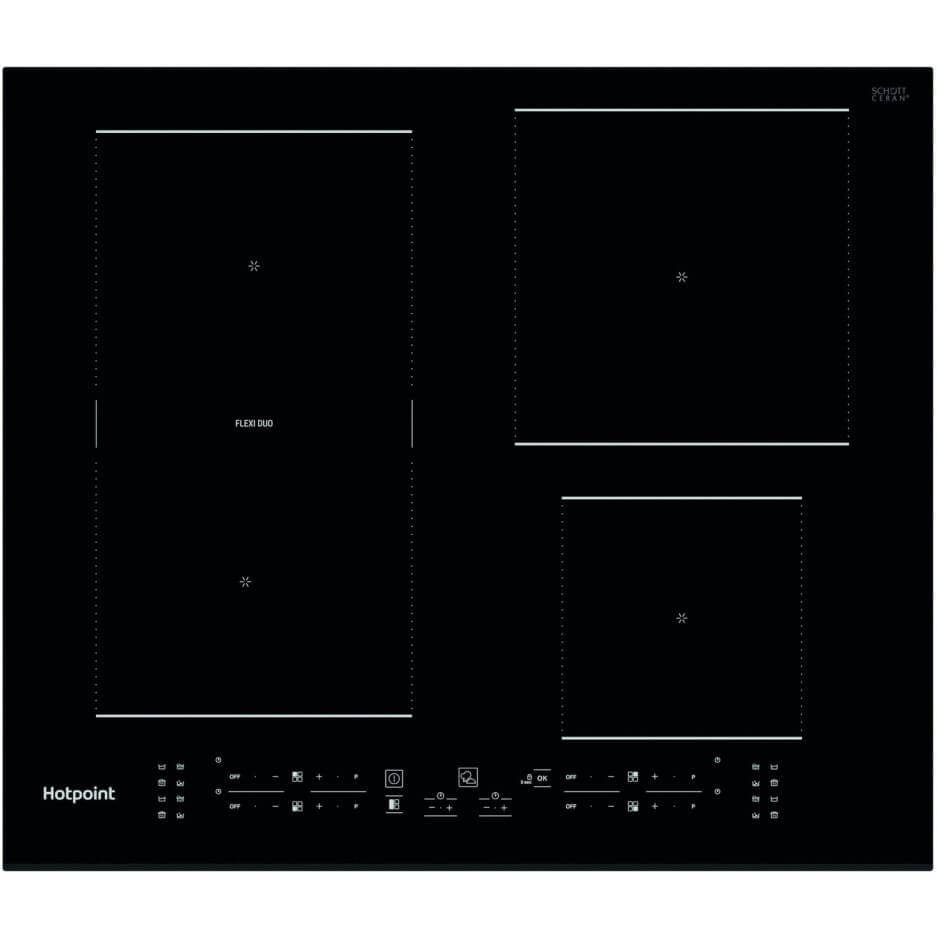 Hotpoint TB7960CBF 60cm Four Zone Induction Hob WIth Flexi Zone - Black | Atlantic Electrics - 39478049898719 