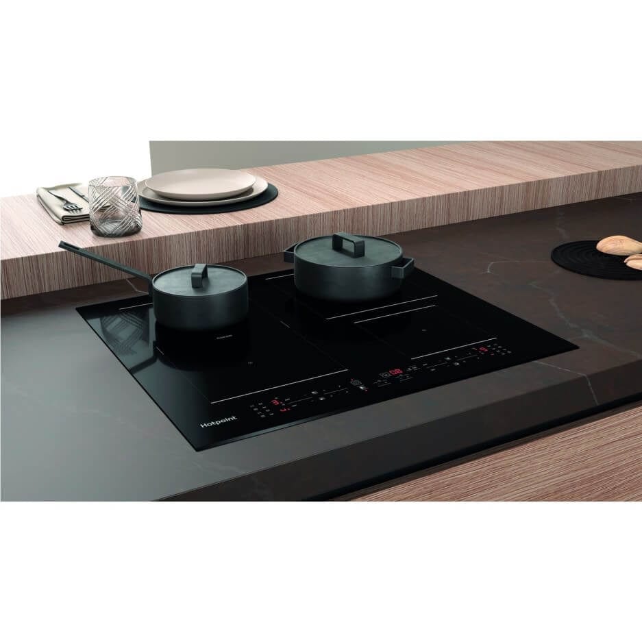 Hotpoint TB7960CBF 60cm Four Zone Induction Hob WIth Flexi Zone - Black | Atlantic Electrics