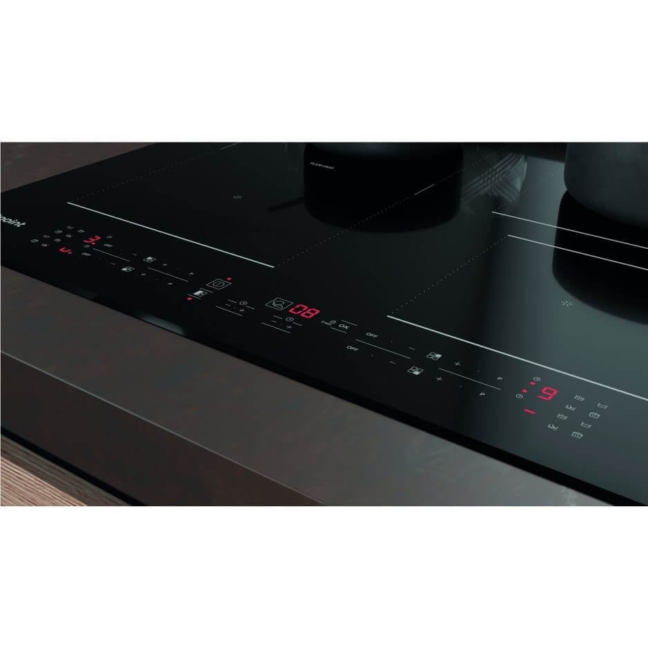 Hotpoint TB7960CBF 60cm Four Zone Induction Hob WIth Flexi Zone - Black | Atlantic Electrics - 39478049997023 