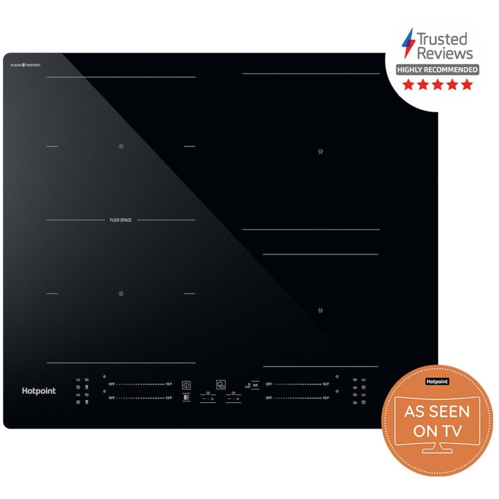 Hotpoint TS3560FCPNE CleanProtect 59cm Induction Hob - Black | Atlantic Electrics