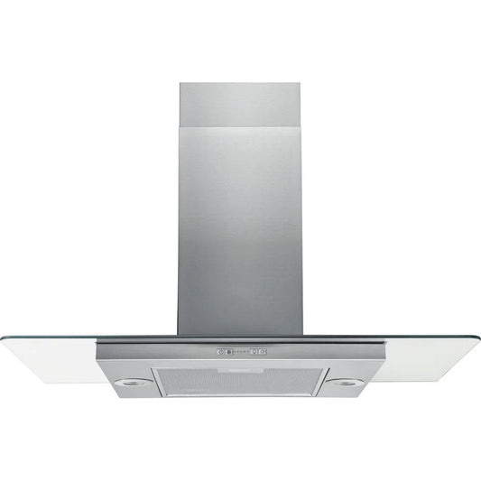 Hotpoint UIF93FLBX 89.8cm Wide Chimney Island Cooker Hood - Stainless Steel | Atlantic Electrics