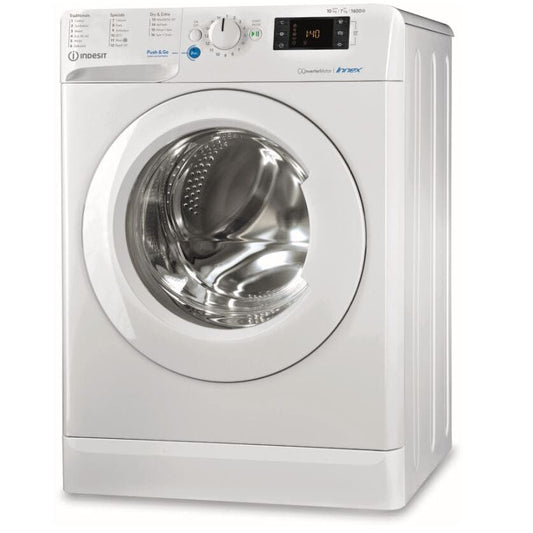 Indesit BDE1071682XWUKN 10kg Wash 7kg Dry 1600rpm Freestanding Washer Dryer - White | Atlantic Electrics